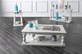 Arlington Coffee Table & 2 End Table Set CM4520 in Antique White [FACT-CM4520-Arlington]