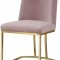 Heidi Dining Chair 776 Set of 2 Pink Velvet Fabric by Meridian