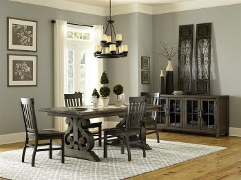 Bellamy Dining Table D2491 in Peppercorn by Magnussen w/Options [SFMGDS-D2491-20 Bellamy]