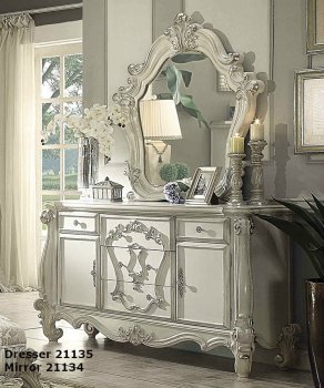 Versailles Dresser 21135 in Bone White by Acme w/Optional Mirror [AMDR-21135 Versailles]