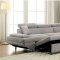 Foreman Sectional Sofa CM6124GY in Gray Fabric