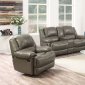 Marshall Avenue Power Motion Sofa Set in Gray Leather