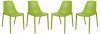 Clover Set of 4 Dining Chairs CL17G in Green by LeisureMod