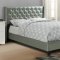 F9373 Bedroom Set by Boss w/Silver Faux Leather Upholstered Bed