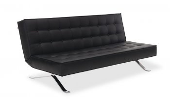 JK044 Premium Sofa Bed in Black Leatherette by J&M w/Options [JMSB-JK044]