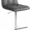 Contempo Bar Stool 711 Set of 4 Grey Velvet Fabric by Meridian