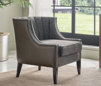 Hames Accent Chair in Brown Fabric by Bellona [IKAC-Hames Brown]