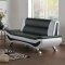 Veloce Sofa & Loveseat Set 8219 in Black & Ivory by Homelegance