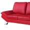 UFM151 Sofa 3Pc Set in Red Bonded Leather by Global