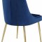 Karina Dining Chair 783 Set of 4 Navy Velvet Fabric by Meridian