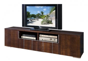 AV291-75 TV Stand in Dark Figured Sycamore by Pantek w/Options [PKTV-AV291-75]