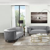 Millephri Sofa LV00166 in Gray Velvet by Acme w/Options