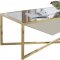 Krystal Coffee Table 219 Gold Tone Base by Meridian w/Options