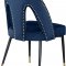 Akoya Dining Chair 794 Set of 2 Navy Velvet Fabric by Meridian