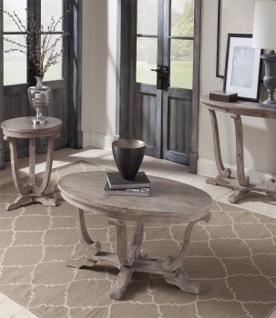 Greystone Mill 3Pc Coffee & End Tables Set 154-OT by Liberty [LFCT-154-OT-Greystone Mill]