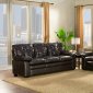 Charley Sofa & Loveseat Set 9715PU in Brown Vinyl by Homelegance