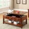 CM4367 Stafford Coffee Table in Dark Oak w/Lift Top & Options