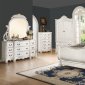 Riviera Bedroom in Antique Style White w/Optional Case Goods