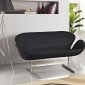 Wing Loveseat in Black Fabric by Modway