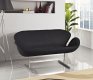 Wing Loveseat in Black Fabric by Modway