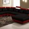 4084 Sectional Sofa in Black & Red Bonded Leather by VIG