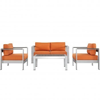 Shore Outdoor Patio Sofa 4Pc Set Choice of Color 2567 by Modway [MWOUT-EEI-2567-Shore]