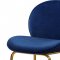 Paris Counter Stool 787 Set of 2 Navy Velvet Fabric by Meridian