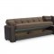 FD511 Sectional Sofa Sleeper in Brown Fabric by FDF