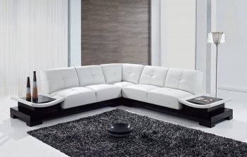 U778 Sectional Sofa White Bonded Leather - Global Furniture USA [GFSS-U778]