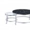 Virlana Coffee Table 3Pc Set 82475 in Black & Chrome by Acme