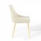 Viscount Dining Chair 3808 Set of 2 in Ivory Velvet by Modway