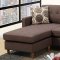 F7086 Reversible Sectional Sofa in Chocolate Fabric by Boss