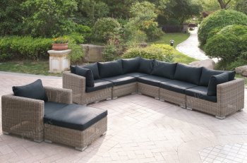 420 Outdoor Patio 8Pc Sectional Sofa Set by Poundex w/Options [PXOUT-420]