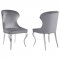 Alaia Dining Set 5Pc 190711 in Chrome by Coaster w/Gray Chairs