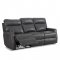 Daphne Motion Sofa in Charcoal Leather Match by Klaussner