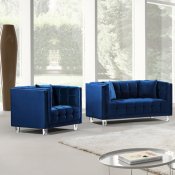 Mariel Sofa 629 in Navy Velvet Fabric by Meridian w/Options