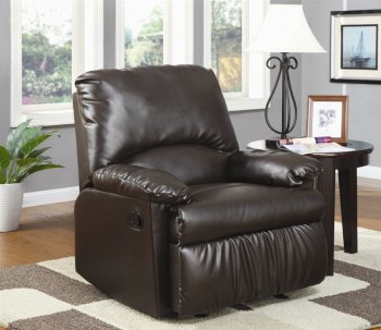 Brown Vinyl Modern Glider Recliner Chair [CRRC-600270]