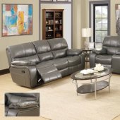 7734 Reclining Sofa in Grey Leatherette w/Options