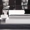 White or Black Lacquer High Gloss Finish Modern Bedroom Set