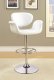 100614 Adjustable Bar Stool Set of 2 in White by Coaster