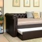 Leanna CM1027BR Daybed & Trundle Set in Brown Leatherette