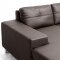 Corbin Sectional Sofa Brown Faux Leather by Wholesale Interiors