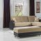 Luna Fulya L. Brown Sectional Sofa w/Chaise in Fabric by Bellona