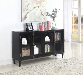 Sylvia Accent Cabinet 950780 in Black w/Glass Doors by Coaster [CRCA-950780 Sylvia]