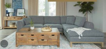 Persia Sectional Sofa 508857 in Gray Fabric by Coaster w/Options [CRSS-508857-Persia]