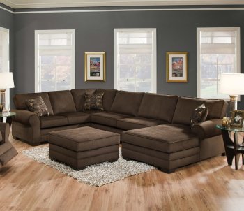 50610 Tenner Sectional Sofa in Deluxe Beluga Fabric by Acme [AMSS-50610 Tenner]