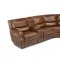 Chauncey Power Motion Sectional Sofa 6Pc Brown Leather