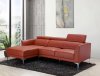 Slate Sectional Sofa in Orange Leather by Beverly Hills