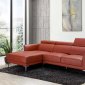 Slate Sectional Sofa in Orange Leather by Beverly Hills