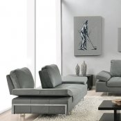 GIA Sofa in Grey Leather by At Home USA w/Options